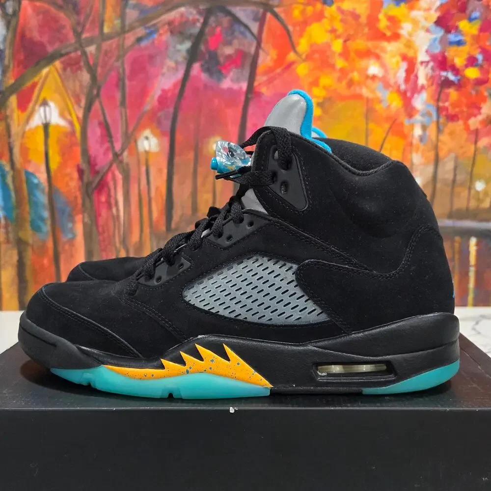 Nike Air Jordan Retro V 5 Aquatone Taxi Size 10 Men's DD0587-047